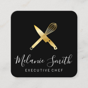Cartão De Visita Quadrado Chefe Executivo