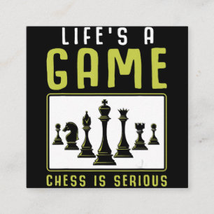 Cartão De Visita Quadrado Chess Heartbeat Chess Master Chess Club