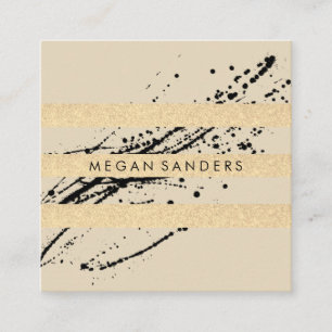 Cartão De Visita Quadrado Chic e Glamor Expressivos / Stripes