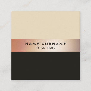 Cartão de visita quadrado chique elegante de
