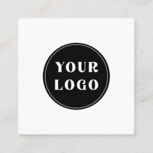 Cartão De Visita Quadrado Chique, Minimalista, Elegante e Personalizável