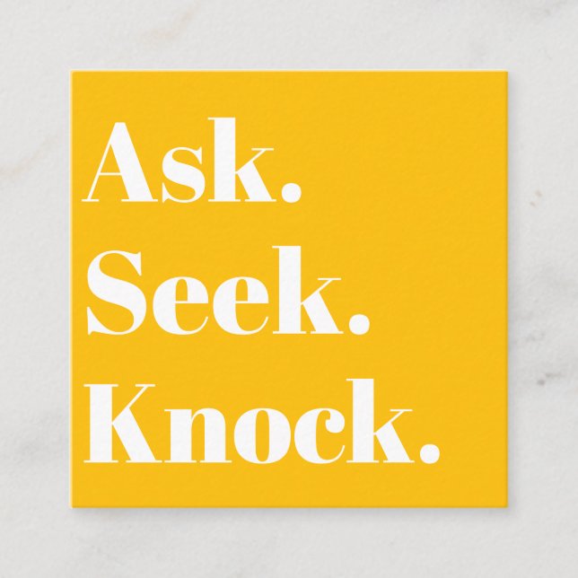 Cartão De Visita Quadrado Church Business Código QR Promocional Orange (Frente)