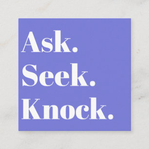 Cartão De Visita Quadrado Church Business Código QR Promocional Roxo