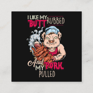 Cartão De Visita Quadrado CHURRASCO CHURRASCO Grillmaster Como Bumbum Esfreg