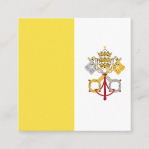 Cartão De Visita Quadrado Cidade vaticano Santa Sé Ver Sinalizador Emblem