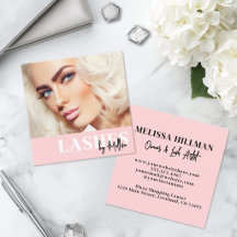 Cílios Postiços Quadrados Rosa Blush