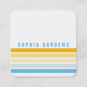 Cartão De Visita Quadrado Cinco faixas - cores 02