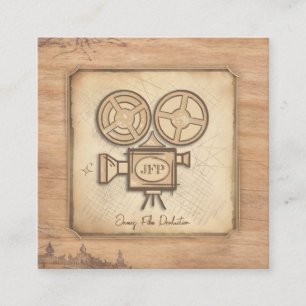 Cartão De Visita Quadrado Cineasta, ator, cineasta cineasta