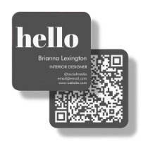 Cinza | QR Code Social Media Hello
