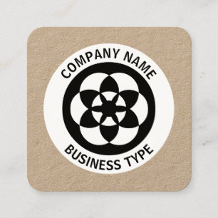 Cartão De Visita Quadrado Círculo de culturas - kraft