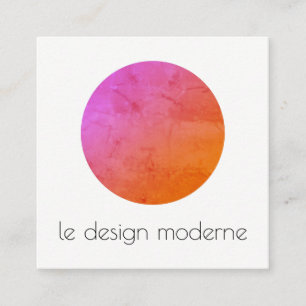 Cartão De Visita Quadrado Círculo moderno do Grunge