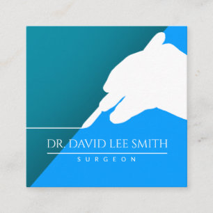 Cartão De Visita Quadrado Cirurgião plástico / Doutor / Assistente de ciru