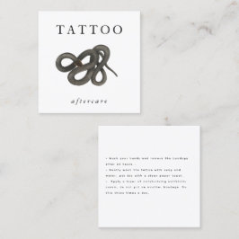 Cartão De Visita Quadrado Cobra Tatuagem de após cuidados modernos