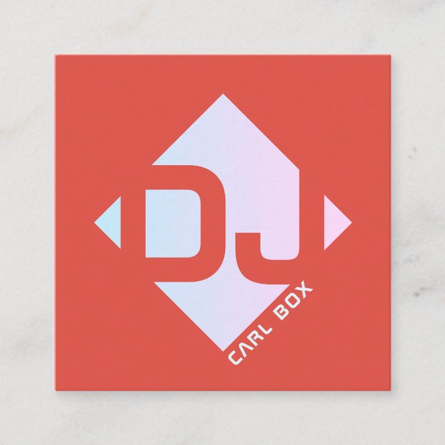 Cartão De Visita Quadrado Cobrir corajoso geométrico do Rhomboid (Frente)