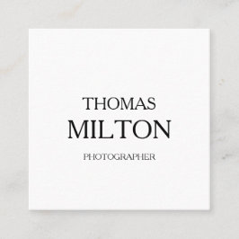 Cartão De Visita Quadrado Código moderno minimalista elegante simples de QR