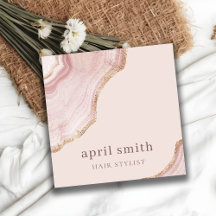 Código QR de mármore de agate Dourado com Rosa de