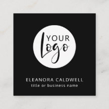 Código QR de mídia social Seu logotipo é preto