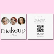 Código QR de Redes Sociais MUA Minimalista Branco 