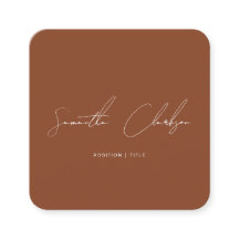 Código QR de Script Manuscrito de Terracotta Simpl