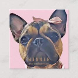 Cartão De Visita Quadrado Código QR de Verificação de Foto Dupla Moderna