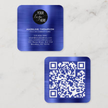 Código QR do Logotipo da Empresa Azul Metálico Bru