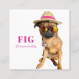 Cartão De Visita Quadrado Código QR escaneável do Instagram Adicionar foto e