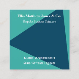 Cartão De Visita Quadrado Código QR Geométrico para Programadores de Softwar