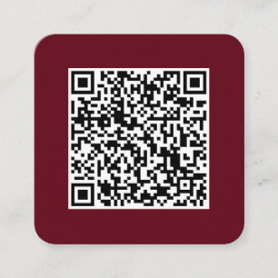 Cartão De Visita Quadrado Código QR-Mídia social-Moderno-Simples-Profissio