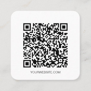 Cartão De Visita Quadrado Código QR Mídia social simples Barramento Quadr