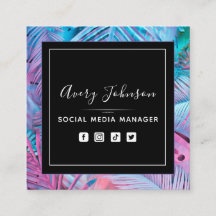 Código QR moderno de gradiente de Neon roxo e rosa