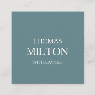 Cartão De Visita Quadrado Código QR moderno minimalista e simples