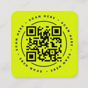 Cartão De Visita Quadrado Código QR Personnalisé