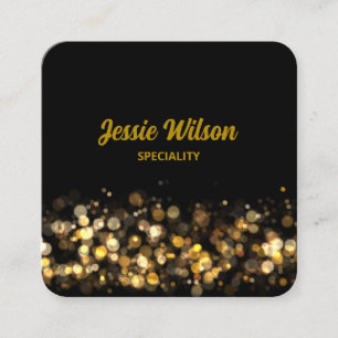 Cartão De Visita Quadrado Código QR preto quic moderno