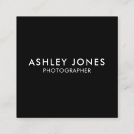 Cartão De Visita Quadrado Código QR profissional minimalista moderno