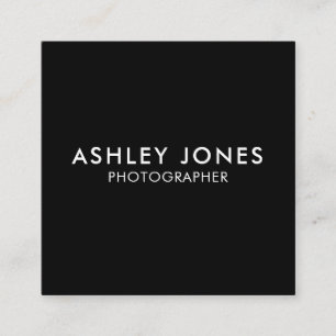 Cartão De Visita Quadrado Código QR profissional minimalista moderno