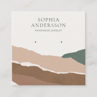Cartão De Visita Quadrado Colar Placa de Exibição de Paisagem Abstractl