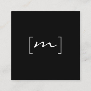 Cartão De Visita Quadrado Colchete Monograma
