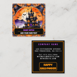 Cartão De Visita Quadrado Coleção de outono Moderno de Pumpkin