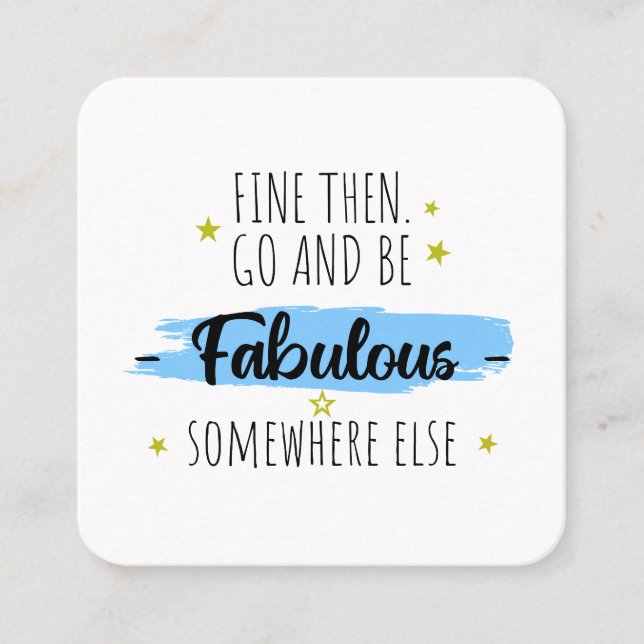 Cartão De Visita Quadrado Colega Saindo, Saindo Farewell Gift (Frente)