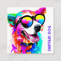 Cartão de Visita Quadrado com QR Code da Bold Pet