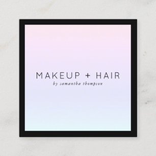 Cartão De Visita Quadrado Composição holográfica do inclinação roxo