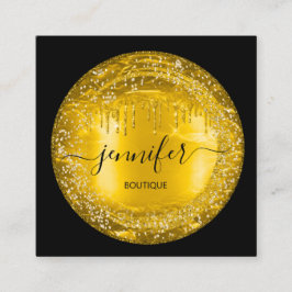 Cartão De Visita Quadrado Compro Boutique profissional - Brilhante Brilhante