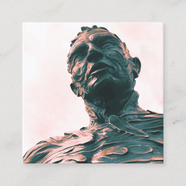 Cartão De Visita Quadrado Confluência de David Zahn (Frente)