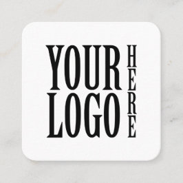 Cartão De Visita Quadrado Connect with us Social Media QR Code White Square