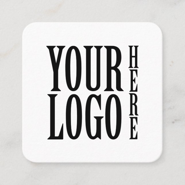 Cartão De Visita Quadrado Connect with us Social Media QR Code White Square (Frente)