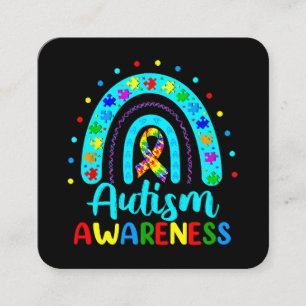 Cartão De Visita Quadrado Consciência do Autismo