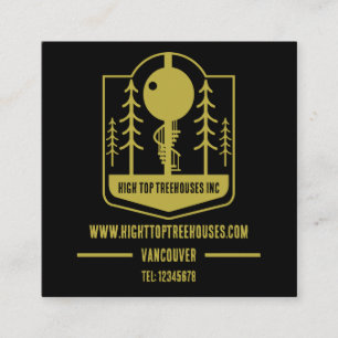 Cartão De Visita Quadrado Construtor Mestre Treehouse