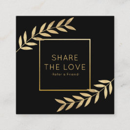 Cartão De Visita Quadrado Consultar um Salão de Referência de Folha de Folha