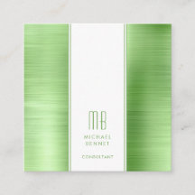 Consultor de Folha Metálica Verde Lima Monogramada
