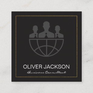 Cartão De Visita Quadrado Consultor de negócios Empresa